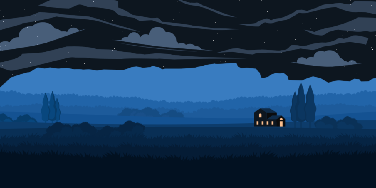 Monotone Landscape Illustration